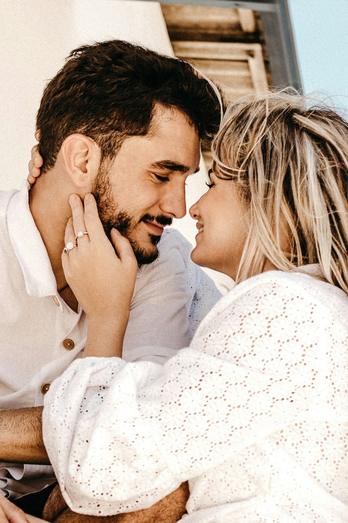 Couple sharing a close moment